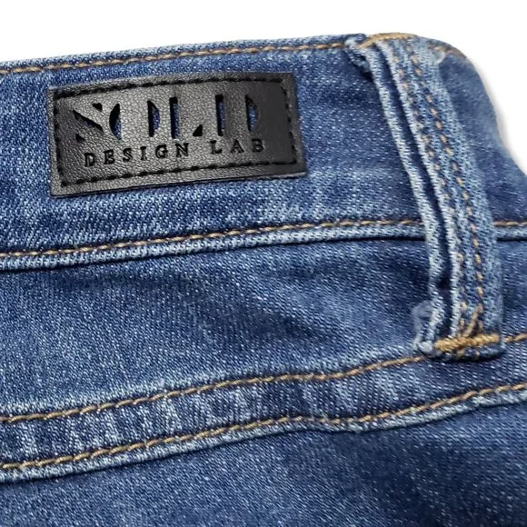 Sold Design Lab Women's Distressed Straight Leg Blue Jeans Women's Size 26 - Picture 7 of 12